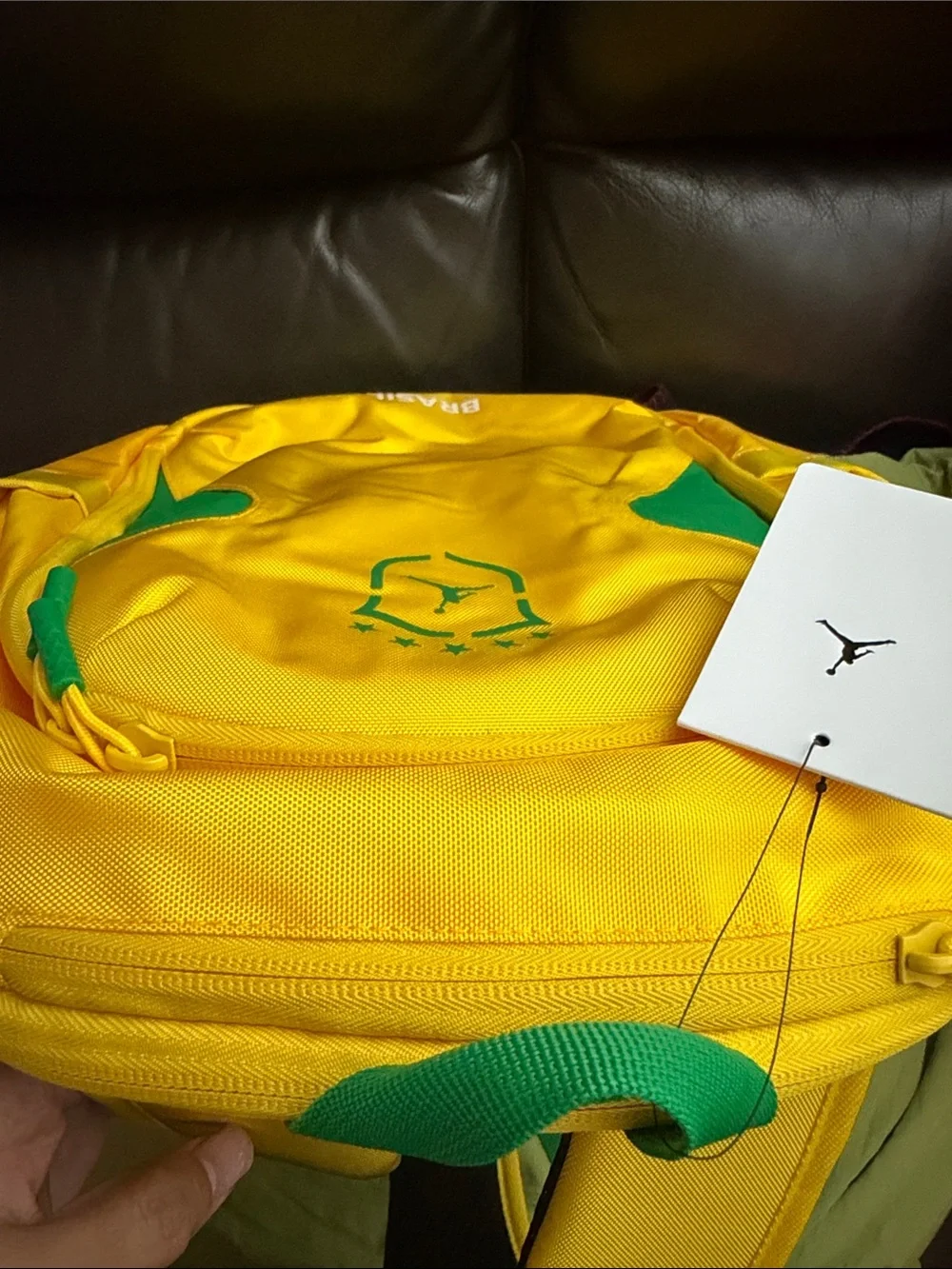Jordan FIFA Brasil Yellow and Green Logo Backpack